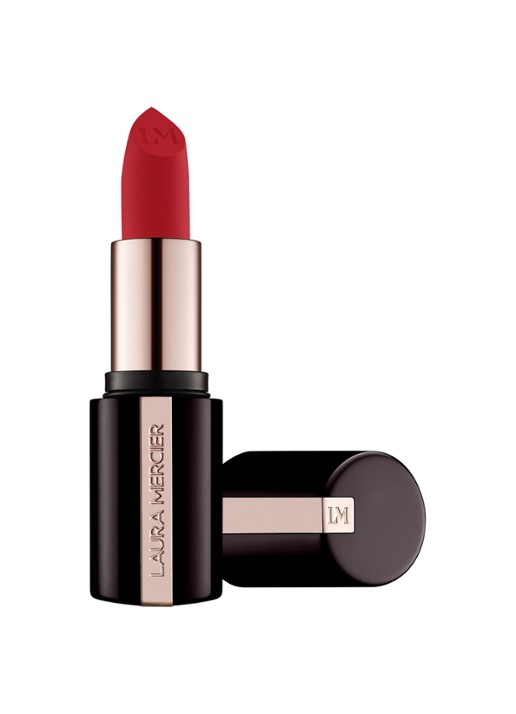 Laura Mercier Caviar Smoothing Matte Lipstick - voorkant 6 520 scarlet velvet