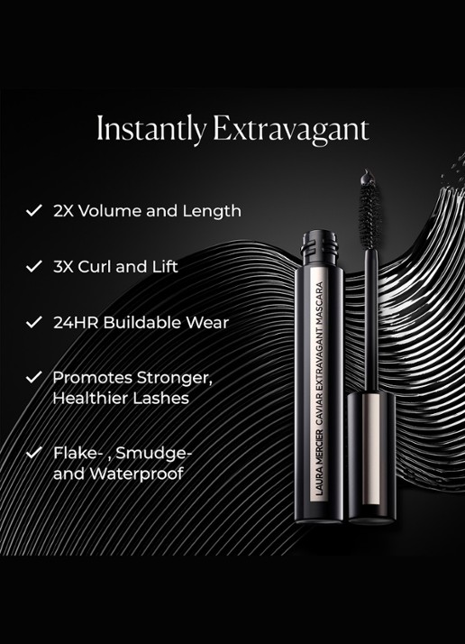 Laura Mercier Mini Caviar Extravagant Mascara  - detail 5 black