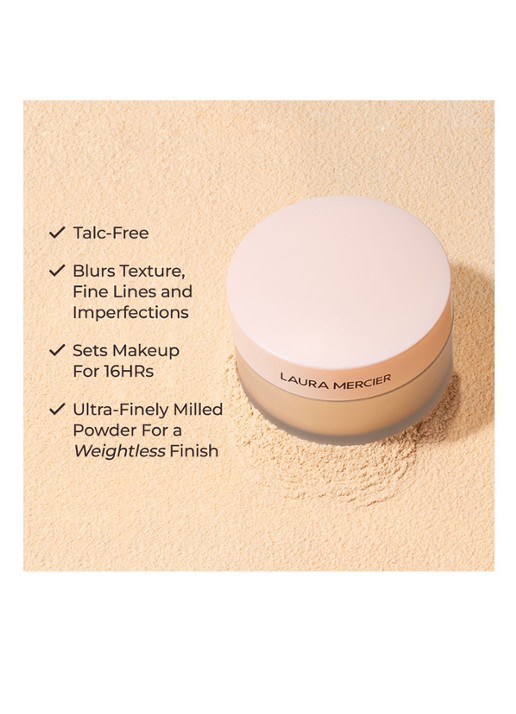 Laura Mercier Mini Translucent Loose Setting Powder Ultra Blur - travel size losse poeder - detail 3 translucent
