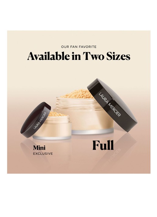 Laura Mercier Mini Travel Loose Setting Powder Translucent Honey - travel size losse poeder - detail 4 honey