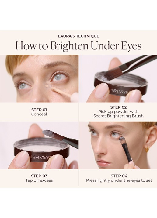 Laura Mercier Secret Brightening Under Eye Setting Powder - losse poeder - detail 7 golden