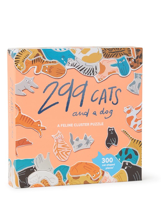 Laurence King 299 Cats and A Dog legpuzzel 300 stukjes - voorkant oranjebruin