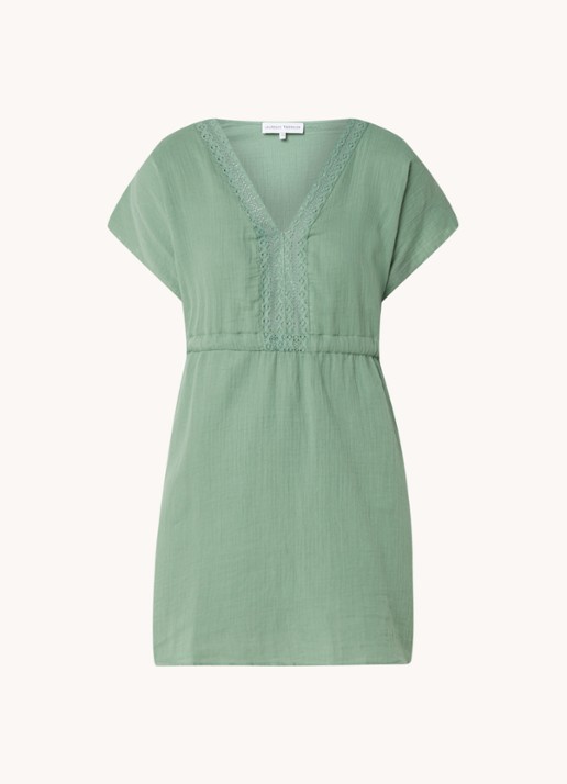 Laurence Tavernier Mini tuniekjurk met V-hals - voorkant lichtgroen