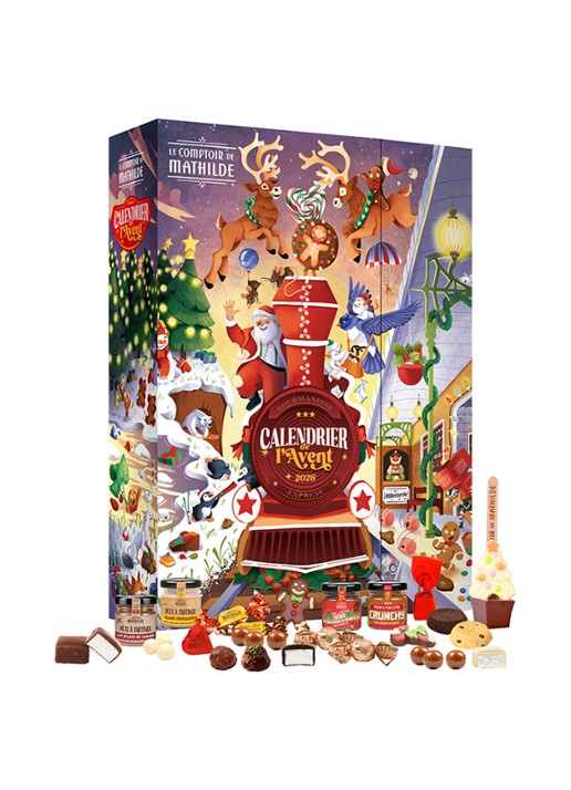 Le Comptoir de Mathilde Adventskalender met chocolade bonbons - 24 dagen - voorkant 2 undefined