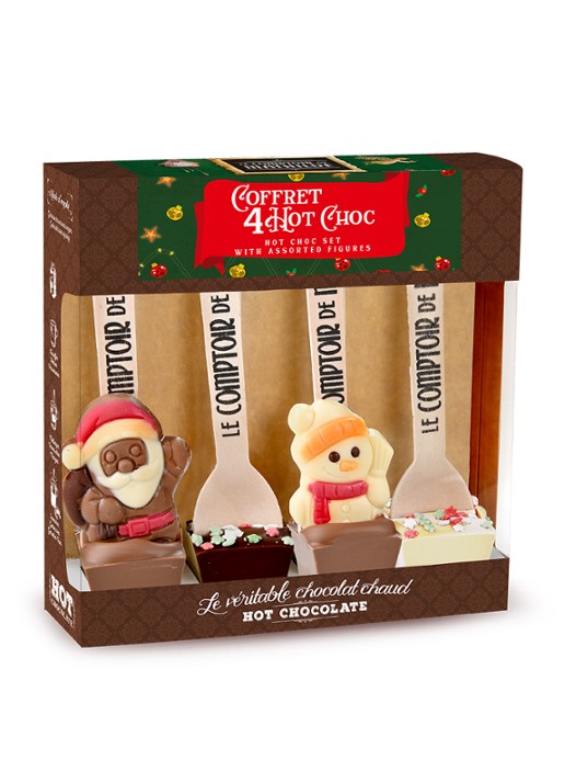 Le Comptoir de Mathilde Chocolade lepel voor chocolademelk 4 x 30 gram - voorkant undefined