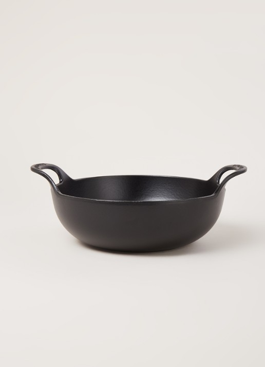 Le Creuset Baltidish braadpan 24 cm - voorkant 2 mat zwart / zwart