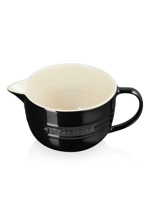 Le Creuset Beslagkom van aardewerk 2 liter - voorkant 2 ebbenzwart / zwart
