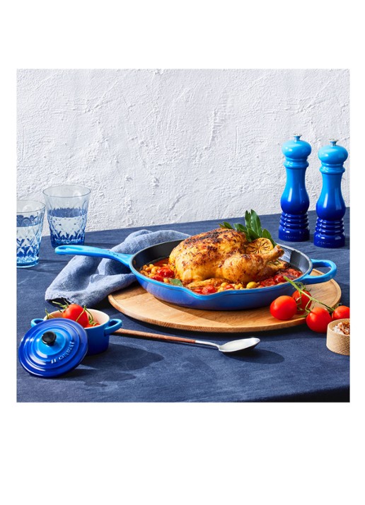 Le Creuset Braadpan ø 10 cm set van 4 - detail 5 azure / blauw