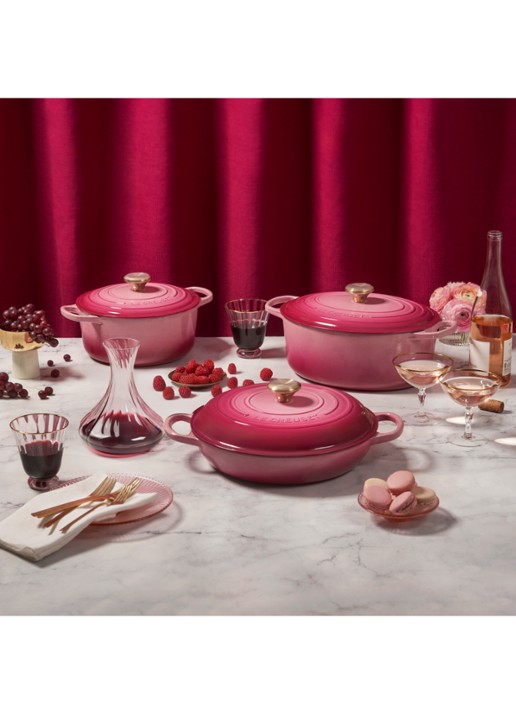 Le Creuset Campagnard braadpan Ø30 cm - detail 5 berry / roze