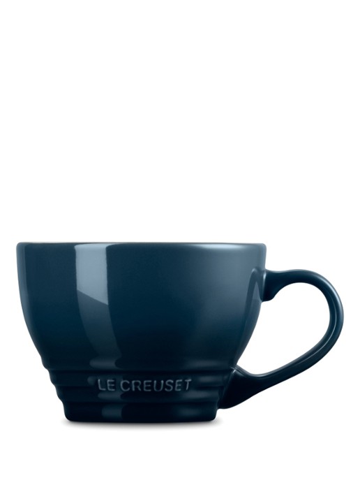 Le Creuset Cappuccino mok 40 cl - achterkant 4 donkerblauw