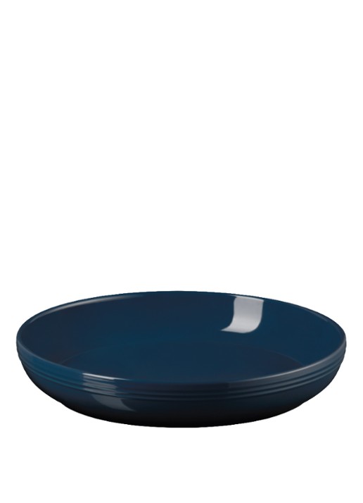 Le Creuset Diep bord 22 cm - voorkant donkerblauw