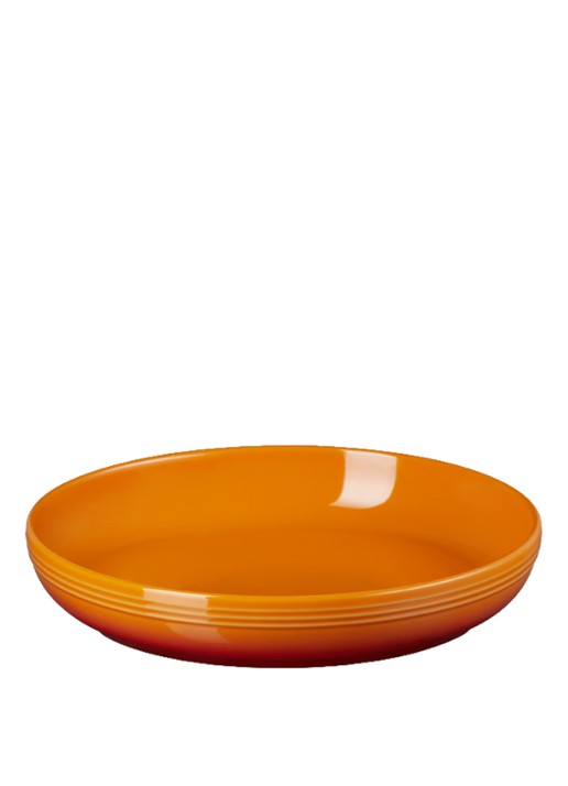 Le Creuset Diep bord 22 cm - voorkant oranjerood