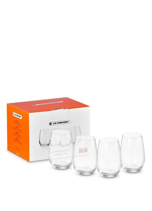 Le Creuset Drinkglas set van 4 - voorkant 3 transparant