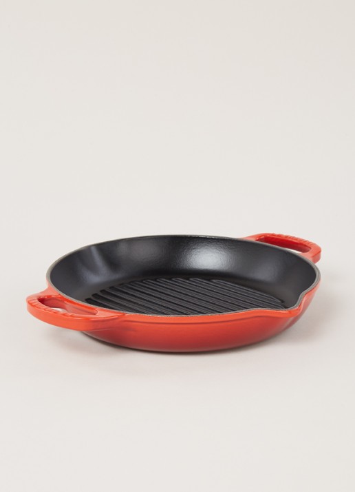 Le Creuset Grillpan Ø25 cm - voorkant 2 kersenrood / rood