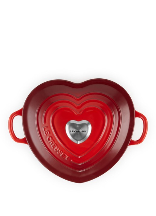 Le Creuset Hart braadpan Ø20 cm  - detail kersenrood / rood