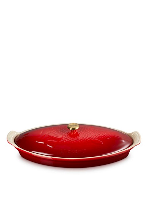 Le Creuset Heritage ovenschaal 41 cm - voorkant 5 donkerrood