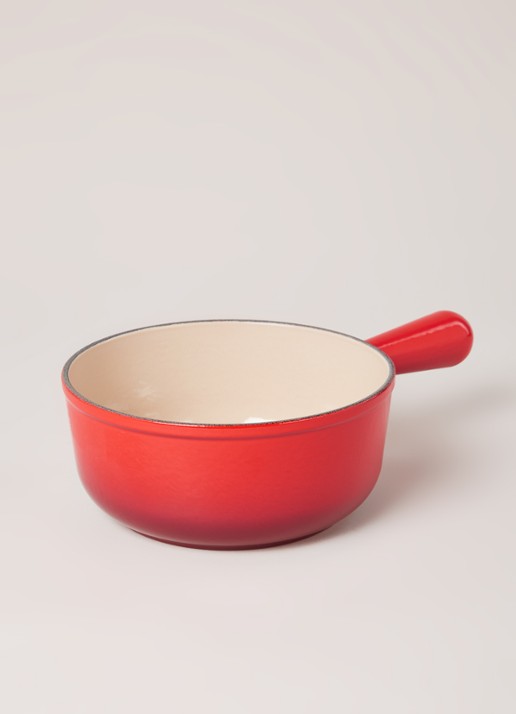 Le Creuset Kaasfonduepan Ø18 cm - voorkant 2 kersenrood / rood