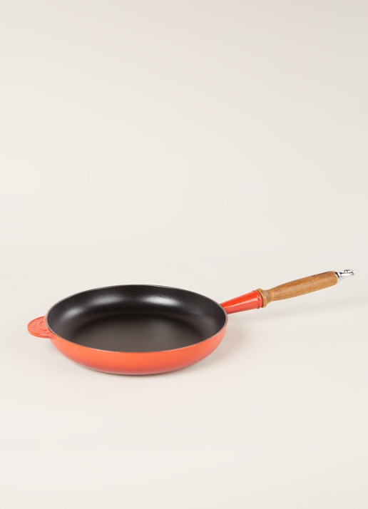 Le Creuset Koekenpan 26 cm  - voorkant 3 kersenrood / rood