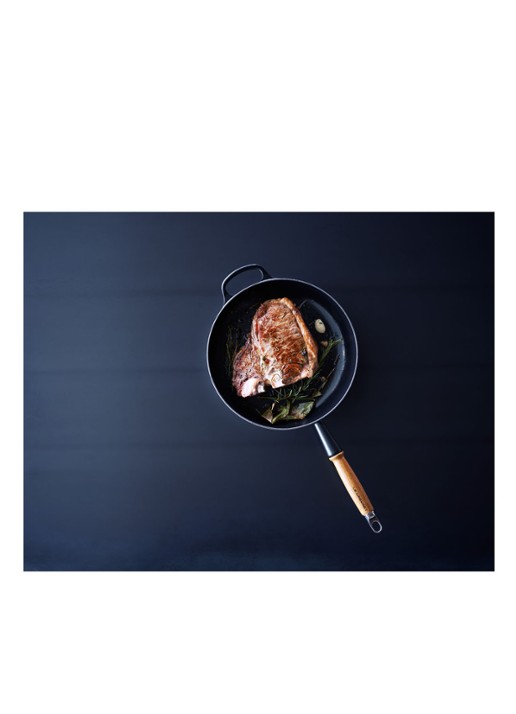 Le Creuset Koekenpan Ø28 cm - detail 5 mat zwart / zwart