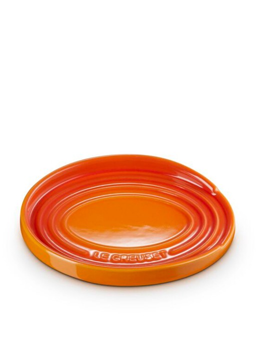 Le Creuset Lepelhouder 16 cm - achterkant oranjerood