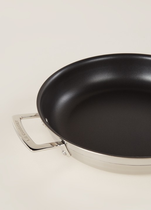 Le Creuset Magnetik koekenpan Ø28 cm - detail zilver