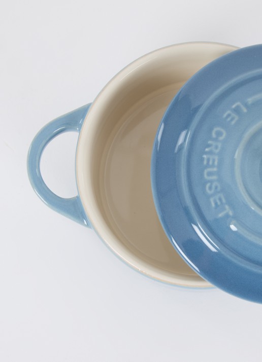 Le Creuset Mini Cocotte Ø10 cm - voorkant 3 chambray / blauw