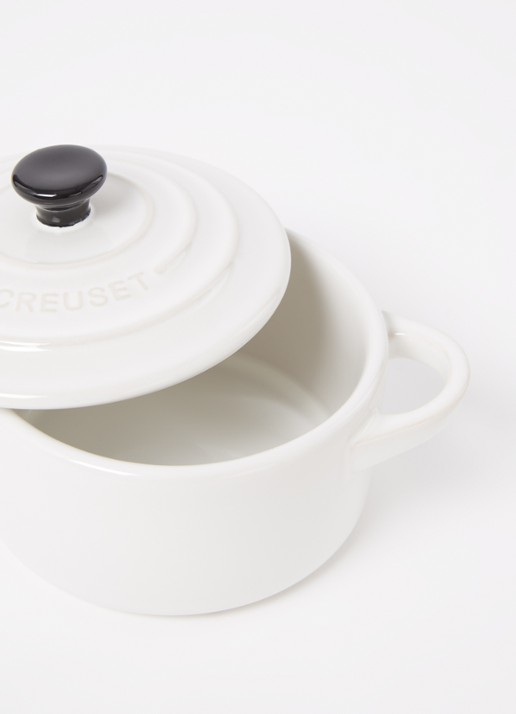 Le Creuset Mini Cocotte braad-/stoofpan Ø10 cm - voorkant 2 white / wit