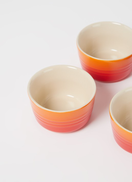 Le Creuset Mini ramekin 7,2 cm set van 4 - detail 3 oranjerood / oranje
