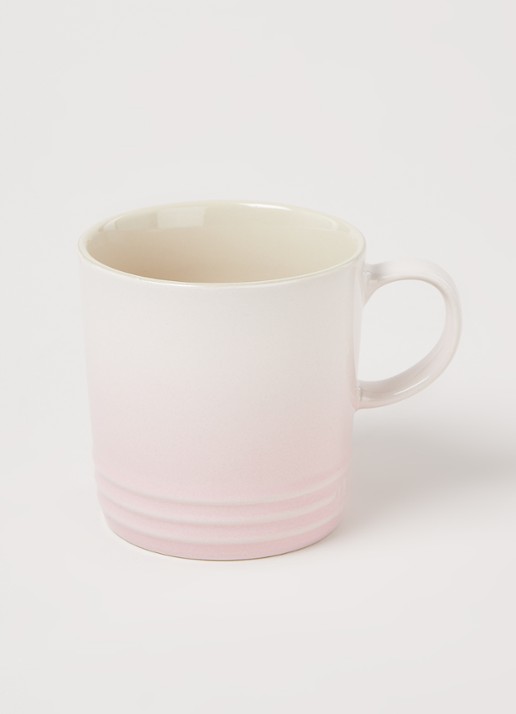 Le Creuset Mok 35 cl - voorkant 2 shell pink / roze