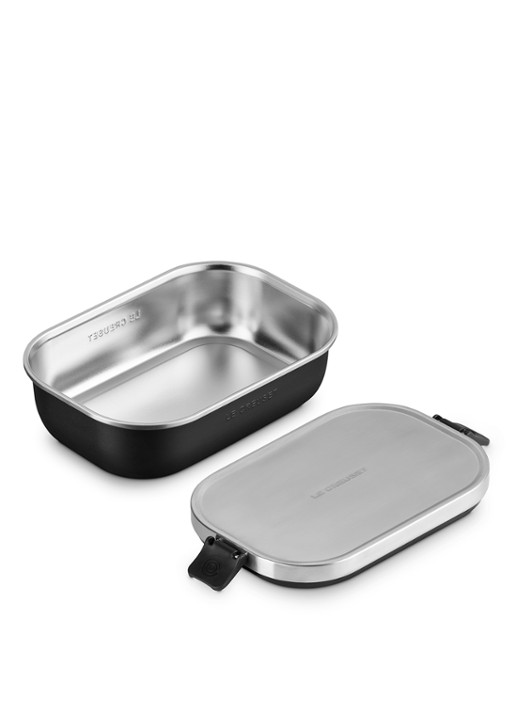 Le Creuset On The Go lunchbox 0,9 liter - detail 2 zwart