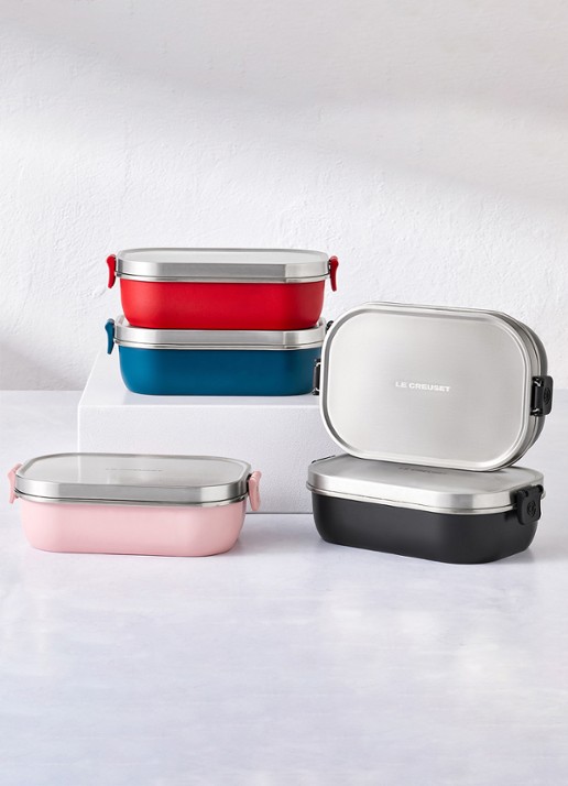 Le Creuset On The Go lunchbox 0,9 liter - voorkant 2 royalblauw