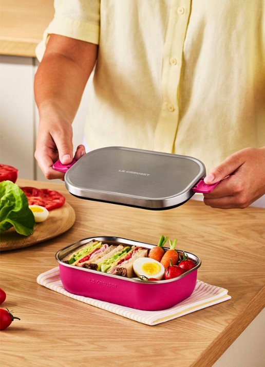 Le Creuset On The Go lunchbox 0,9 liter - detail 6 roze