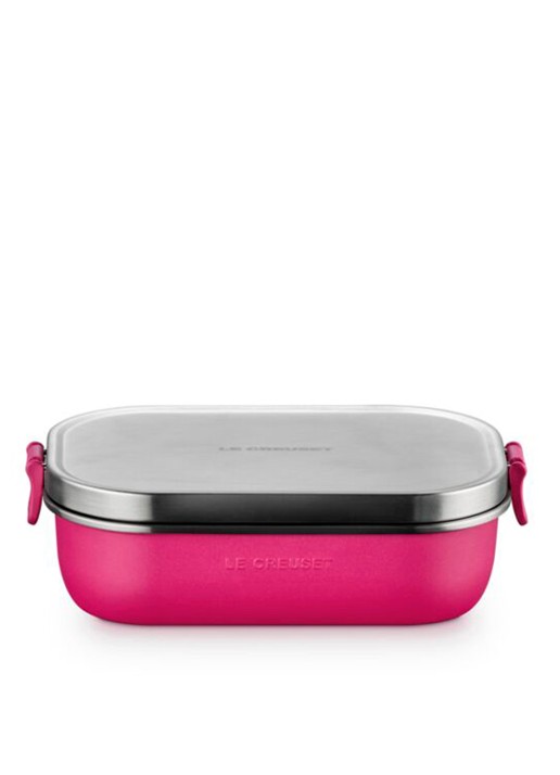 Le Creuset On The Go lunchbox 0,9 liter - voorkant roze
