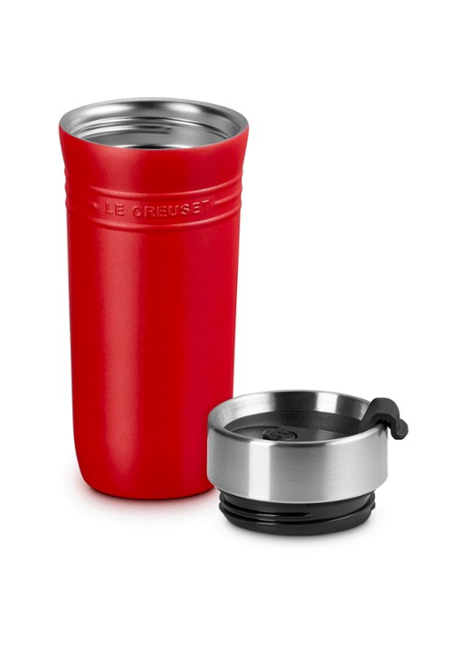 Le Creuset On The Go thermosbeker 0,35 liter - detail rood