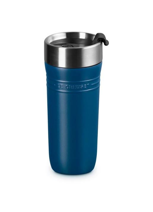 Le Creuset On The Go thermosbeker 0,35 liter - voorkant royalblauw