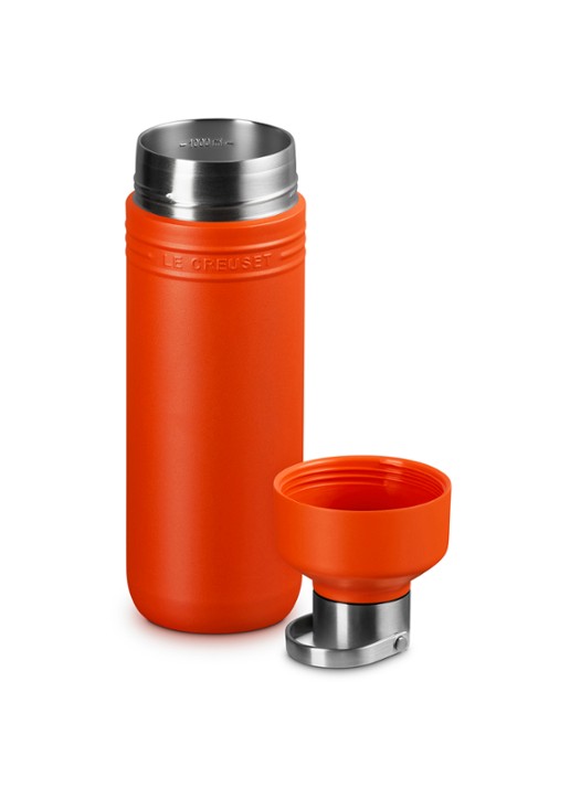 Le Creuset On The Go waterfles 1 liter - detail orange