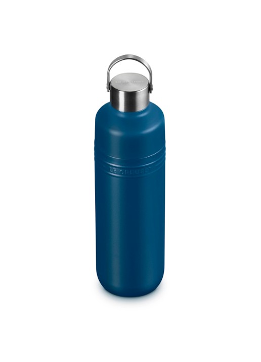 Le Creuset On The Go waterfles 1 liter - detail 2 royalblauw