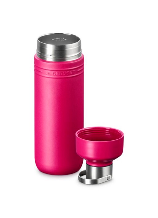 Le Creuset On the Go waterfles 1 liter - achterkant 5 roze