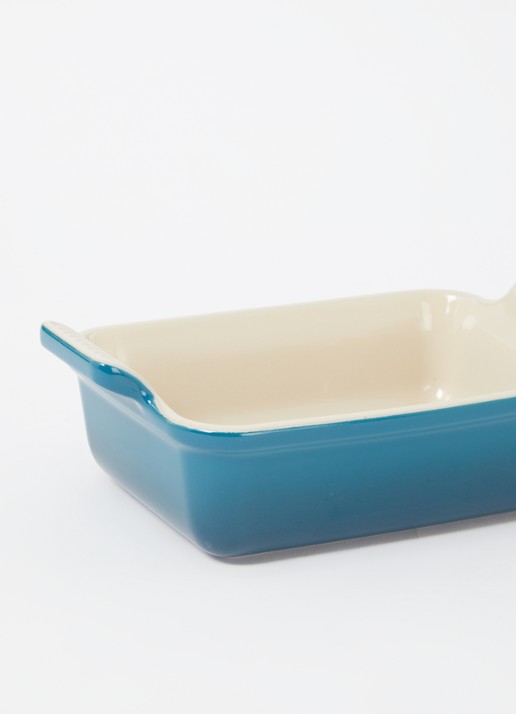 Le Creuset Ovenschaal 25 cm - voorkant 2 deep teal / blauw