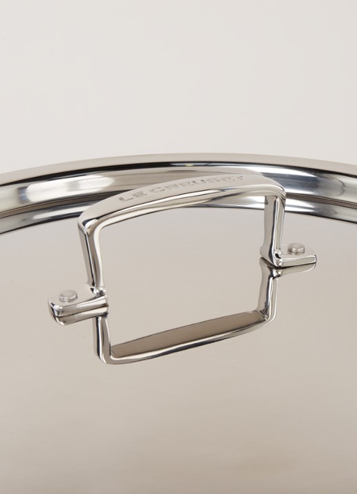 Le Creuset Pannendeksel 28 cm  - detail 3 zilver