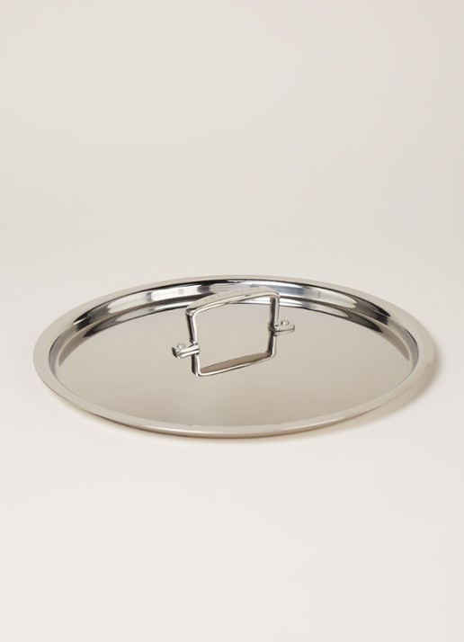 Le Creuset Pannendeksel 28 cm  - voorkant 2 zilver