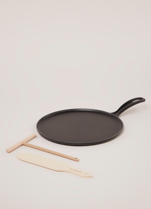 Le Creuset Pannenkoekenpan Ø27 cm - voorkant 2 mat zwart / zwart