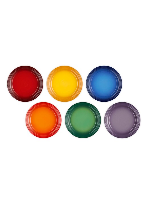 Le Creuset Rainbow dinerbord 27,3 cm set van 6 - detail 3 rood