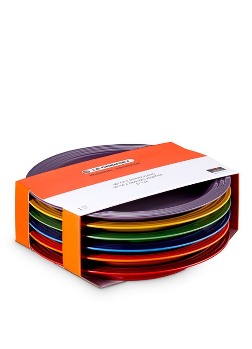 Le Creuset Rainbow dinerbord 27,3 cm set van 6 - detail 4 rood