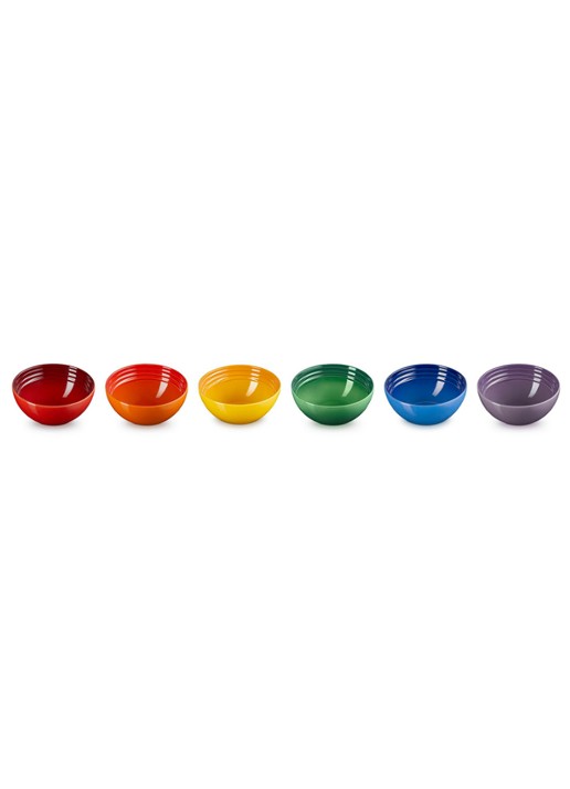 Le Creuset Rainbow dipschaal 12 cm set van 6 - detail 2 rood