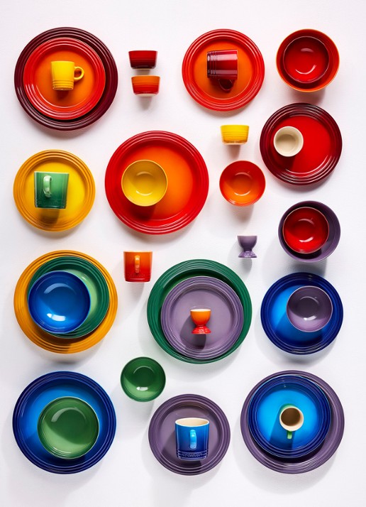 Le Creuset Rainbow eierdop 5,9 cm set van 6 - achterkant rood