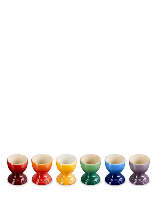 Le Creuset Rainbow eierdop 5,9 cm set van 6 - detail 2 rood