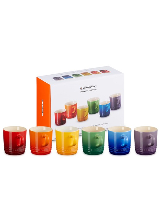 Le Creuset Rainbow kopje 20 cl set van 6