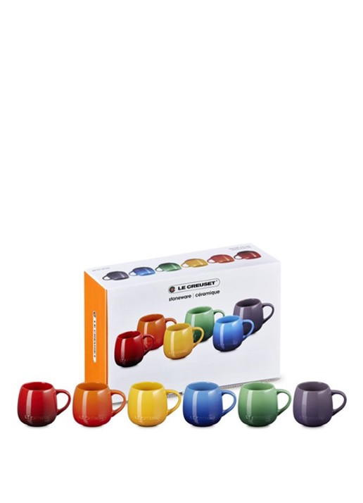 Le Creuset Rainbow mok 32 cl set van 6 - voorkant 2 multicolor