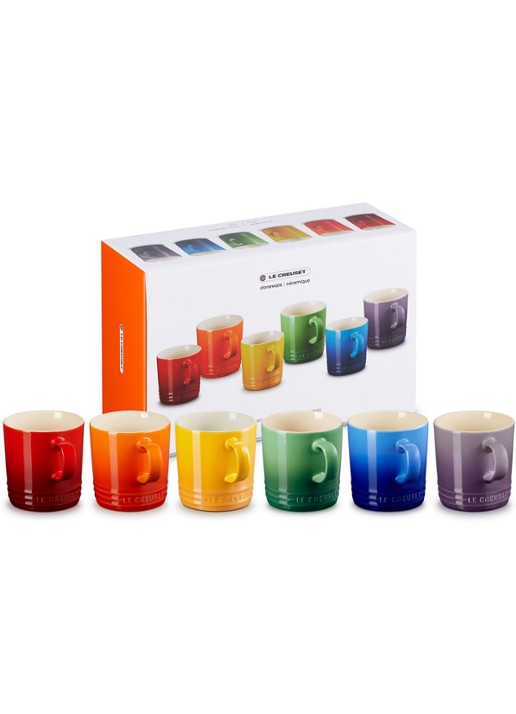 Le Creuset Rainbow mok 35 cl set van 6